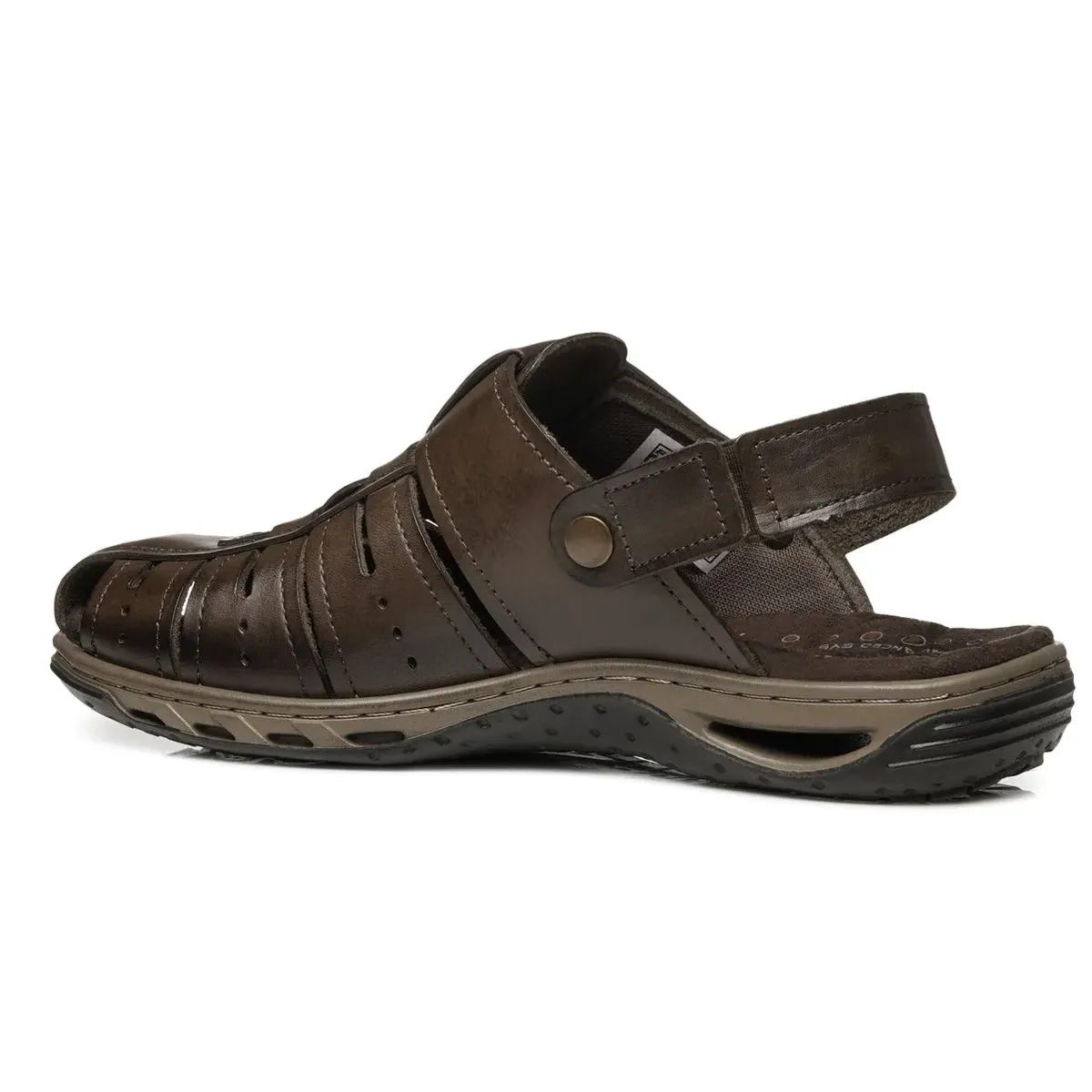 Sandália Pegada Soft Marrom Masculina vista superior mostrando tiras cruzadas